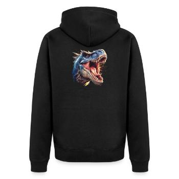 Dino Dinosaure Dinosaure - Veste à capuche bio Premium Unisexe - noir - Dos - Nico (187cm)