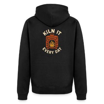 Töpferscheiben-süchtiger Tonkünstler Keramiken - Veste à capuche bio Premium Unisexe - noir - Dos - Nico (187cm)