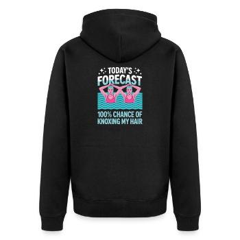 Synchronschwimmen Kunstschwimmen Wassersport - Unisex Premium Bio Zip Hoodie - Schwarz - Hinten - Nico (187cm)