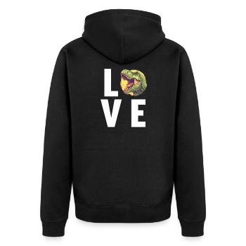 Dino Dinosaure Dinosaure - Veste à capuche bio Premium Unisexe - noir - Dos - Nico (187cm)
