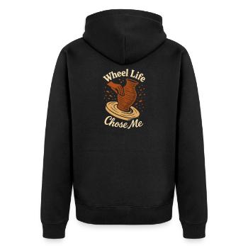 Töpferscheiben-süchtiger Tonkünstler Keramiken - Veste à capuche bio Premium Unisexe - noir - Dos - Nico (187cm)