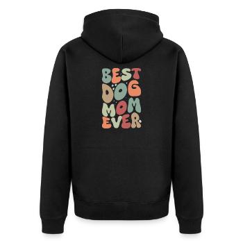 La meilleure maman de chien de tous les temps Automne - Veste à capuche bio Premium Unisexe - noir - Dos - Nico (187cm)