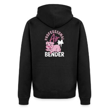 Pet public drôle et inapproprié - Veste à capuche bio Premium Unisexe - noir - Dos - Nico (187cm)