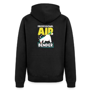 Pet public drôle et inapproprié - Veste à capuche bio Premium Unisexe - noir - Dos - Nico (187cm)