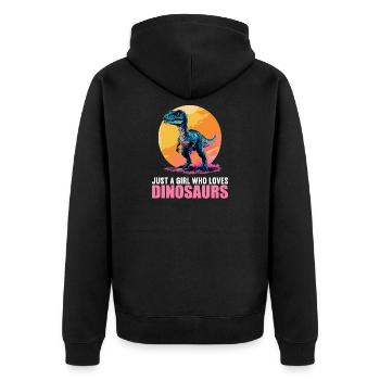 Dino Dinosaure Dinosaure - Veste à capuche bio Premium Unisexe - noir - Dos - Nico (187cm)