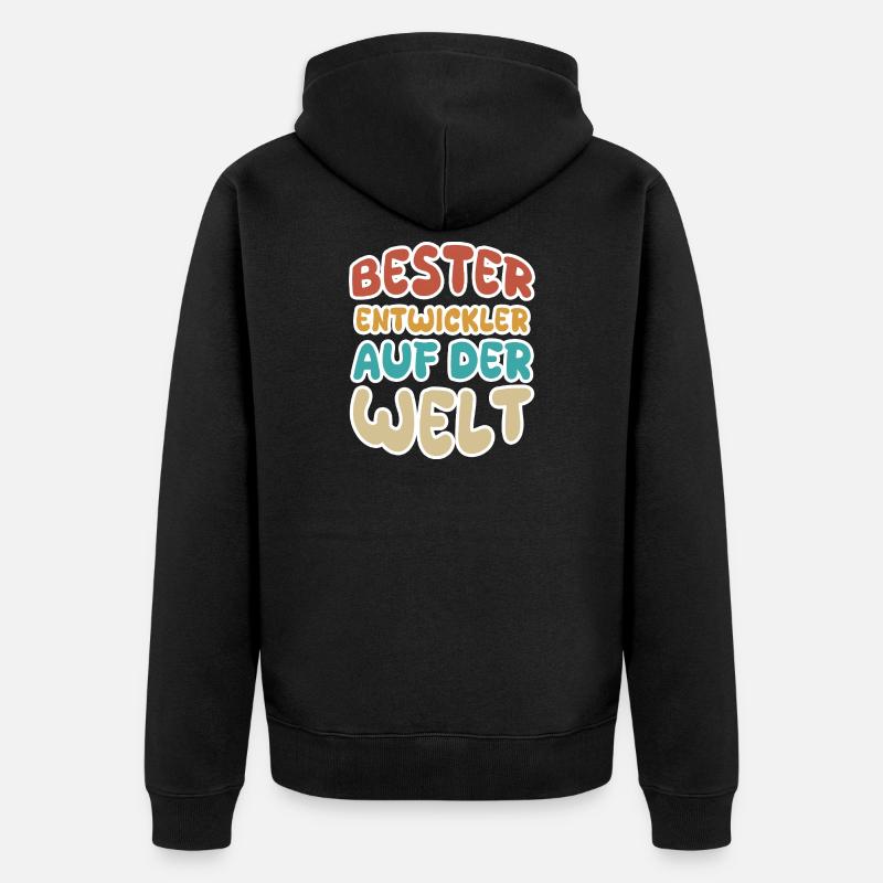 Berufung Entwickler - Unisex Premium Bio Zip Hoodie - Schwarz
