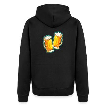 Beer Cheers Chope à bière en verre - Veste à capuche bio Premium Unisexe - noir - Dos - Nico (187cm)