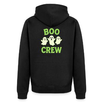 Boo Group – T-shirt fantôme d'Halloween amusant - Veste à capuche bio Premium Unisexe - noir - Dos - Nico (187cm)