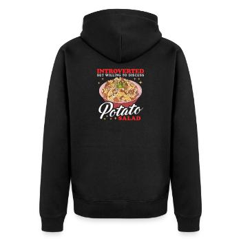 Salade de pommes de terre Cadeau de salade de pommes de terre - Veste à capuche bio Premium Unisexe - noir - Dos - Nico (187cm)