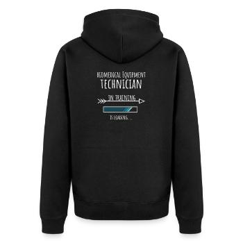 Gift Profession Training Medical Technology Technician - Unisex Premium Organic Zip Hoodie - black - Back - Nico (187cm)