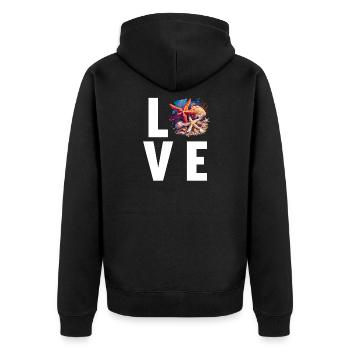 Étoile de mer Étoile de mer - Veste à capuche bio Premium Unisexe - noir - Dos - Nico (187cm)