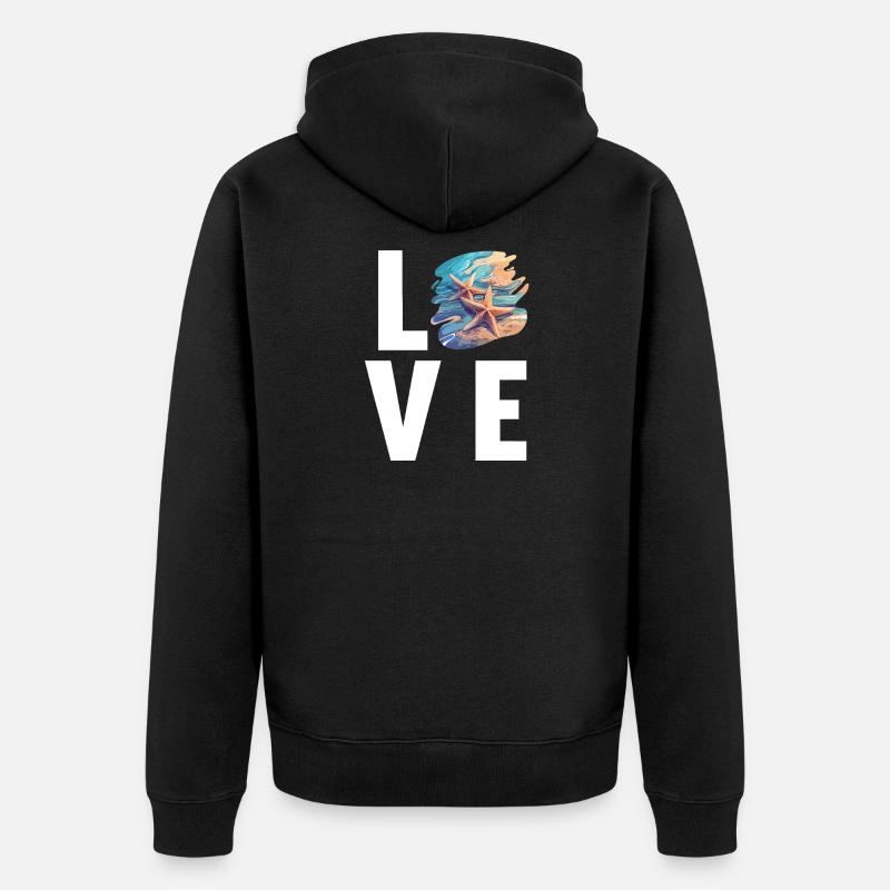 Étoile de mer Étoile de mer - Veste à capuche bio Premium Unisexe - noir
