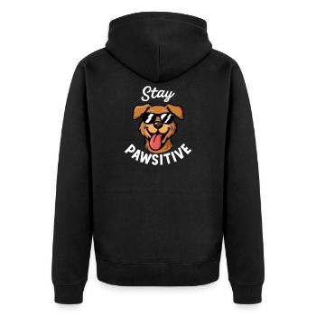 Chien cool avec des lunettes de soleil - Veste à capuche bio Premium Unisexe - noir - Dos - Nico (187cm)