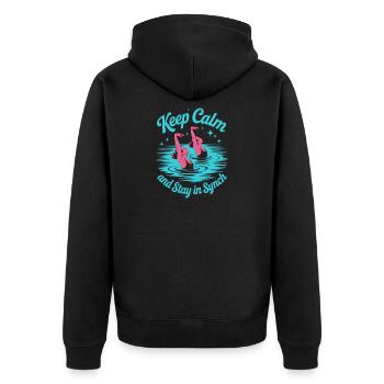 Natation synchronisée Natation artistique Sports nautiques - Veste à capuche bio Premium Unisexe - noir - Dos - Nico (187cm)