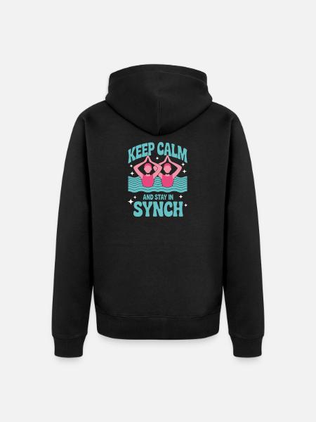 Synchronschwimmen Kunstschwimmen Wassersport - Unisex Premium Bio Zip Hoodie - Schwarz