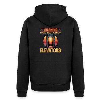 Elevator toddler & kids - Unisex Premium Organic Zip Hoodie - black - Back - Nico (187cm)