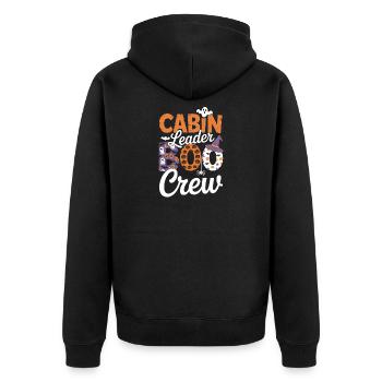  Cabin Leader Boo Crew Camper Hiker Halloween - Unisex Premium Bio Zip Hoodie - Schwarz - Hinten - Nico (187cm)