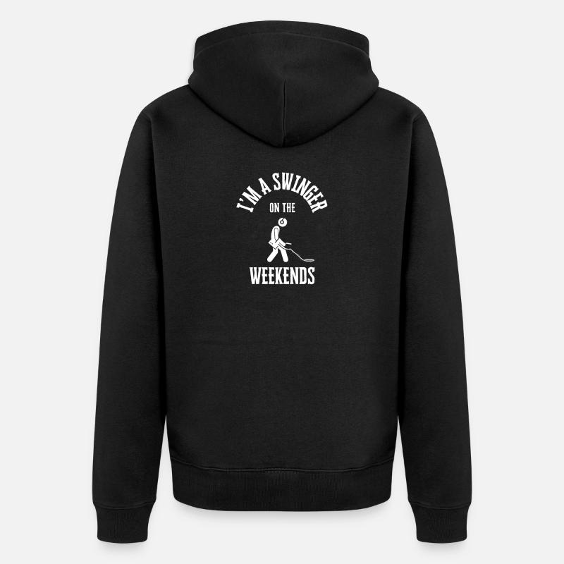Bonnet Swinging on Weekends - Veste à capuche bio Premium Unisexe - noir