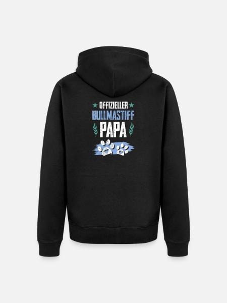 bullmastiff dogs dad - Unisex Premium Organic Zip Hoodie - black