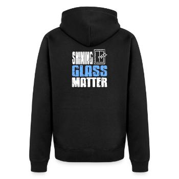 Glazier Professional Craftsmanship Window Pride - Unisex Premium Organic Zip Hoodie - black - Back - Nico (187cm)