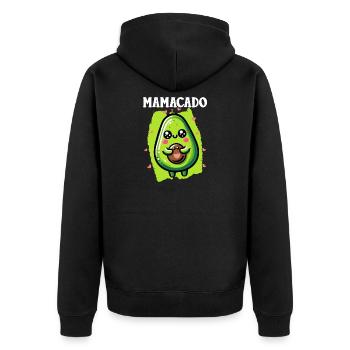 Mamacado Avocat Amoureux Fête des Mères - Veste à capuche bio Premium Unisexe - noir - Dos - Nico (187cm)