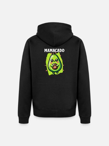 Mamacado Avocado Lover Mother's Day - Unisex Premium Organic Zip Hoodie - black