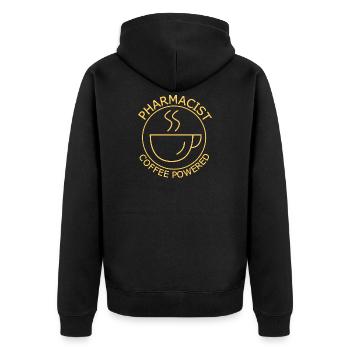 Pharmacien Café Alimenté - Veste à capuche bio Premium Unisexe - noir - Dos - Nico (187cm)