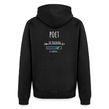 Poète Don Profession Éducation Poète - Veste à capuche bio Premium Unisexe - noir - Dos - Nico (187cm)
