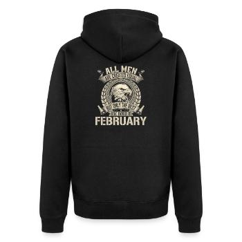 February Eagle Unity Statement - Unisex Premium Organic Zip Hoodie - black - Back - Nico (187cm)