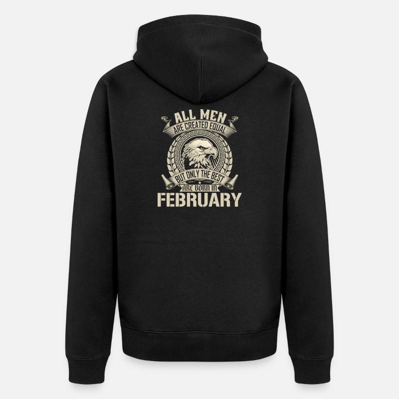 February Eagle Unity Statement - Unisex Premium Organic Zip Hoodie - black