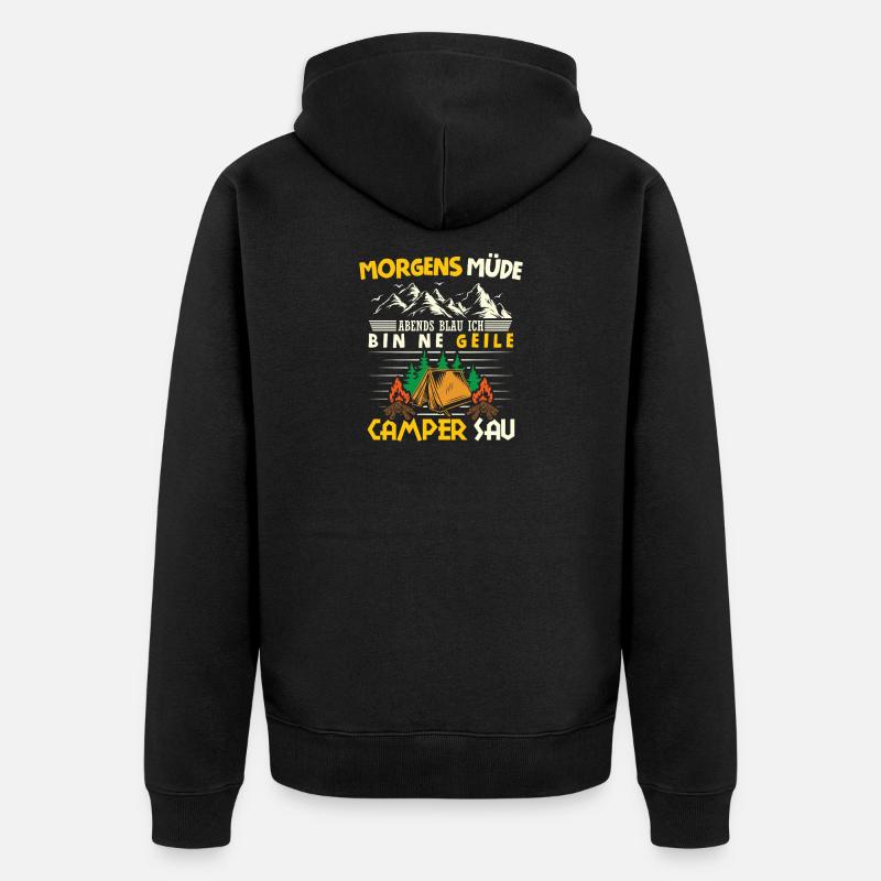 Camper Camping Caravane Dicton - Veste à capuche bio Premium Unisexe - noir