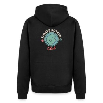 Lamantin passionné bœuf de mer amateur de salade d’amour - Veste à capuche bio Premium Unisexe - noir - Dos - Nico (187cm)