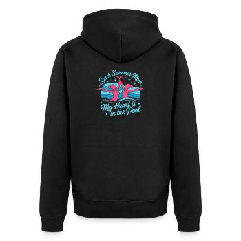 Natation synchronisée Natation artistique Sports nautiques - Veste à capuche bio Premium Unisexe - noir - Dos - Nico (187cm)