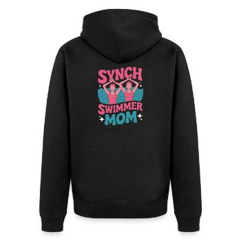 Synchronschwimmen Kunstschwimmen Wassersport - Unisex Premium Bio Zip Hoodie - Schwarz - Hinten - Nico (187cm)