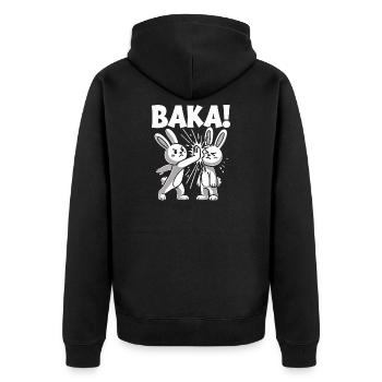 Sortez du contact social inutile Baka Anime - Veste à capuche bio Premium Unisexe - noir - Dos - Nico (187cm)