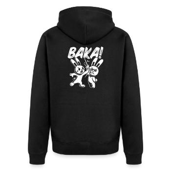 Sortez du contact social inutile Baka Anime - Veste à capuche bio Premium Unisexe - noir - Dos - Nico (187cm)