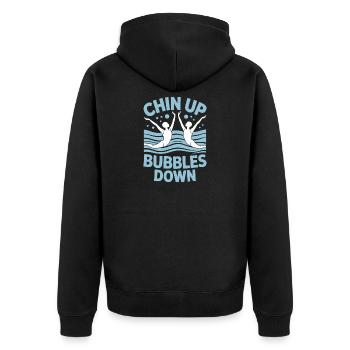 Synchronized swimming Artistic swimming Water sports - Unisex Premium Organic Zip Hoodie - black - Back - Nico (187cm)