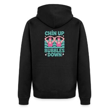 Synchronschwimmen Kunstschwimmen Wassersport - Unisex Premium Bio Zip Hoodie - Schwarz - Hinten - Nico (187cm)
