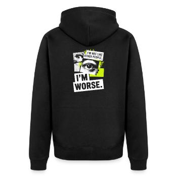 Je ne suis pas comme les autres, je suis pire Frech Gothic - Veste à capuche bio Premium Unisexe - noir - Dos - Nico (187cm)