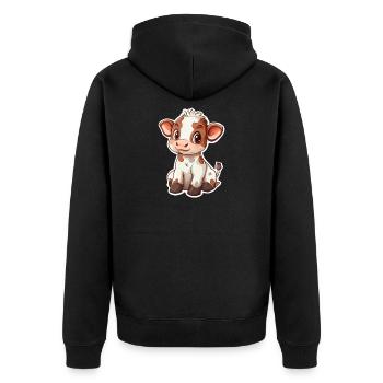 Vache - Veste à capuche bio Premium Unisexe - noir - Dos - Nico (187cm)