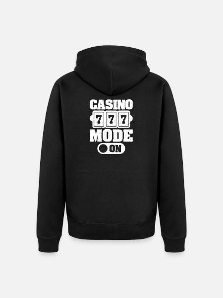 Casino Gambler Mode On Gambling - Unisex Premium Organic Zip Hoodie - black
