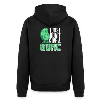 Guacamole Is Calling and I Must Go Funny Quote - Unisex Premium Bio Zip Hoodie - Schwarz - Hinten - Nico (187cm)