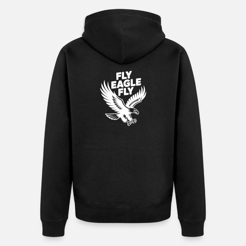 Mouche Aigle Mouche - Veste à capuche bio Premium Unisexe - noir