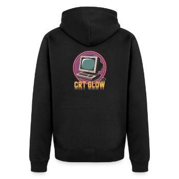 CRT Ordinateur Pop Culture Rétro Jeu vidéo - Veste à capuche bio Premium Unisexe - noir - Dos - Nico (187cm)