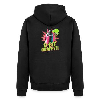 8-bit Graffiti Pop Culture Rétro Jeu vidéo - Veste à capuche bio Premium Unisexe - noir - Dos - Nico (187cm)
