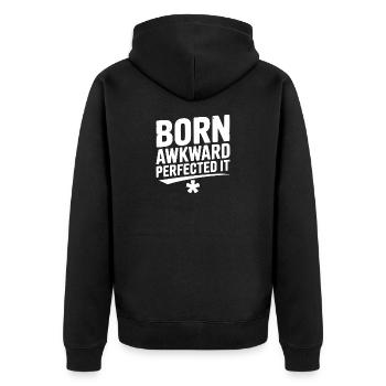Né maladroit L’a perfectionné - Veste à capuche bio Premium Unisexe - noir - Dos - Nico (187cm)