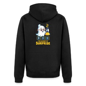 Halloween Chemistry Periodic Quote - Unisex Premium Bio Zip Hoodie - Schwarz - Hinten - Nico (187cm)