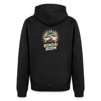 Bonsaï Boom Pop Culture Esthétique Japonaise - Veste à capuche bio Premium Unisexe - noir - Dos - Nico (187cm)
