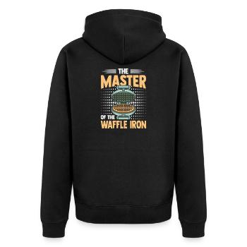Waffle Maker Master Professional Waffle Expert - Unisex Premium Organic Zip Hoodie - black - Back - Nico (187cm)
