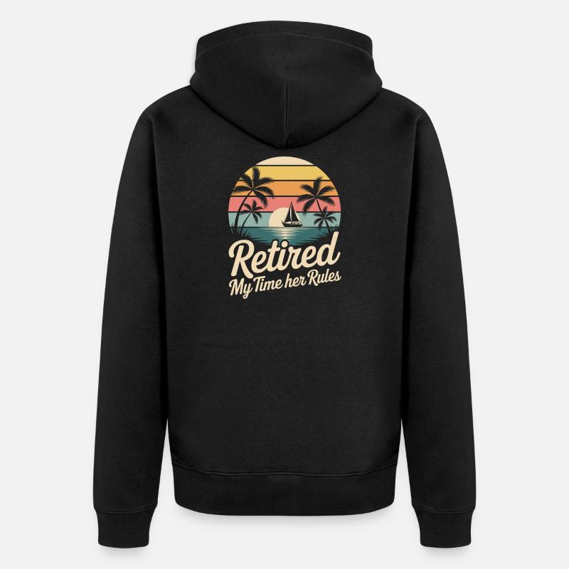 Retraité Retraité Dicton Drôle - Veste à capuche bio Premium Unisexe - noir